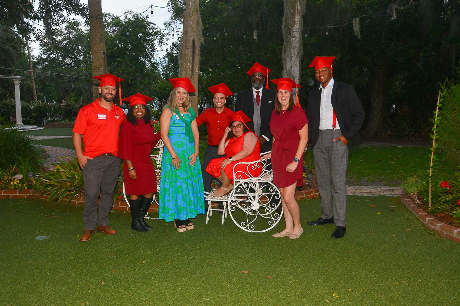 Leadership Gainesville Class 52 Red Team at their graduation celebration in Gainesville, Florida.